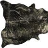 72" X 84" Chocolate And Gold Cowhide - Area Rug