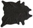 6' X 7' Black Cowhide Handmade Area Rug