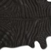 6' X 7' Black Cowhide Handmade Area Rug
