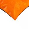 18" Orange Genuine Cowhide Stitchwork Throw Pillow