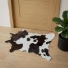 24" X 36" Salt And Pepper, Black And White Calfskin - Area Rug
