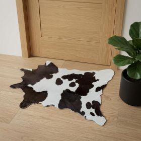 24" X 36" Salt And Pepper, Black And White Calfskin - Area Rug