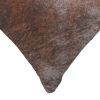 12" X 20" Brown Cowhide Throw Pillow