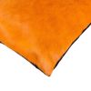 12" X 20" Orange Genuine Cowhide Lumbar Throw Pillow