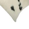 12" X 20" Black And White Cowhide Throw Pillow