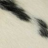 12" X 20" Black And White Cowhide Throw Pillow
