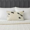 12" X 20" Black And White Cowhide Throw Pillow