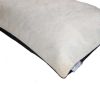 12" X 20" Off White Cowhide Throw Pillow