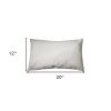 12" X 20" Off White Cowhide Throw Pillow