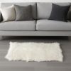4' X 6' White Genuine Sheepskin Shag Area Rug