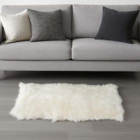 4' X 6' White Genuine Sheepskin Shag Area Rug
