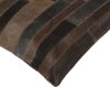 Set of Two 18" Chocolate Cowhide Throw Pillows