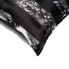 Set of Two 18" Gold and Black Cowhide Throw Pillows