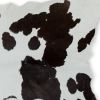 2' X 3' Brown And White Cowhide Abstract Hand Woven Area Rug