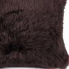 Large Square Soft Chocolate Natural Sheepskin Fur Pillow