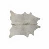6' X 7' Gray Cowhide Hand Tufted Area Rug