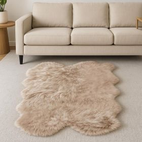 4' X 6' Pink Genuine Sheepskin Shag Area Rug