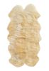 4' X 6' Gold Genuine Sheepskin Animal Print Shag Area Rug