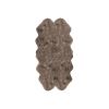 4' X 6' Taupe Genuine Sheepskin Animal Print Shag Area Rug