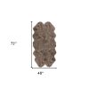 4' X 6' Taupe Genuine Sheepskin Animal Print Shag Area Rug