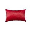 12" X 20" Wine Cowhide Lumbar Throw Pillow