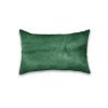 12" X 20" Green Cowhide Throw Pillow