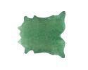 6' X 7' Green Cowhide Area Rug