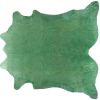 6' X 7' Green Cowhide Area Rug