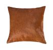 Set of Two 18" Brown Cowhide Throw Pillows