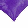 Set of Two 18" Purple Cowhide Throw Pillows