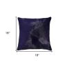 Set of Two 18" Navy Cowhide Throw Pillow