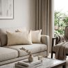 Set of Two 12" X 20" Natural Cowhide Throw Pillow