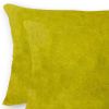 12" X 20" X 5" Yellow Cowhide  Pillow 2 Pack