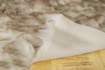 2' X 3' Brown And White Shag Area Rug