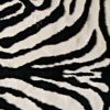 5' X 7' Black And White Faux Cowhide Zebra Print Area Rug