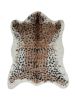 5' X 8' Brown And Black Leopard Print Hand Knotted Area Rug