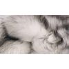 3' X 5' Gray Faux Fur Area Rug
