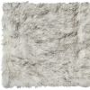 3' X 5' Gray Faux Fur Area Rug