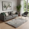 5' X 8' Gray Shag Area Rug