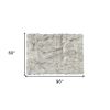 5' X 8' Gray Faux Fur Ombre Flokati Washable Area Rug