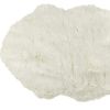 6' Off White Faux Sheepskin Area Rug