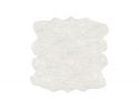 6' X 6' Off White Faux Fur Area Rug