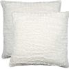 Set of Two Ivory Faux Fur Throw Pillow