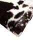 Set of Two 18" Brown And White Faux Fur Throw Pillows
