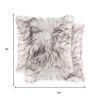 Set of Two 18" Brown And Off White Throw Pillows