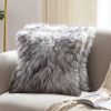 Set of Two 18" Brown And Off White Throw Pillows