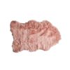 2' X 3' Dusty Rose Faux Sheepskin Washable Area Rug
