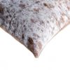 Set of Two 12" X 20" Brown And White Cowhide Throw Pillows