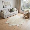 5' X 7' Off White Cowhide Cowhide Print Area Rug