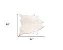 5' X 7' Off White Cowhide Cowhide Print Area Rug